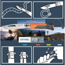 Нож Opinel серии Specialists Outdoor №08, красный/серый модель 001714 от Opinel