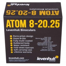 Бинокль Levenhuk Atom 8–20x25 модель 71405 от Levenhuk
