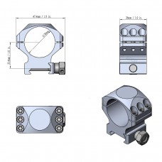 Кольца Vector Optics, D30мм, низкие, H25.4мм, Picatinny, 6 винтов (XASR-3001P) на винтах модель 00015496 от Vector Optics