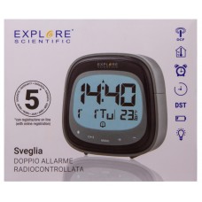 Часы цифровые Explore Scientific Dual с будильником, черные модель 75896 от Explore Scientific