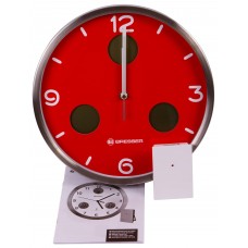 Часы настенные Bresser MyTime io NX Thermo/Hygro, 30 см, красные модель 76462 от Bresser