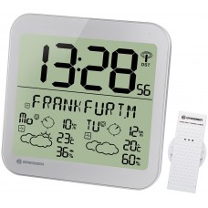 Часы настенные Bresser MyTime Meteotime LCD, серебристые модель 74650 от Bresser