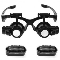 Лупа-очки Kromatech налобная 10/15/20/25x, с подсветкой (2 LED) MG9892G/GJ модель 69474 от Kromatech
