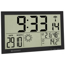 Метеостанция (настенные часы) Bresser MyTime Jumbo LCD, черная модель 74646 от Bresser