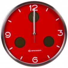 Часы настенные Bresser MyTime io NX Thermo/Hygro, 30 см, красные модель 76462 от Bresser