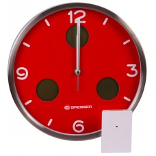 Часы настенные Bresser MyTime io NX Thermo/Hygro, 30 см, красные модель 76462 от Bresser