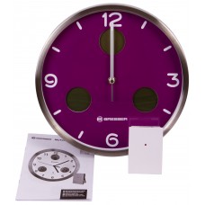 Часы настенные Bresser MyTime io NX Thermo/Hygro, 30 см, фиолетовые представитель Bresser в России Часы настенные Bresser MyTime io NX Thermo/Hygro, 30 см, фиолетовые модель 76464 от Bresser