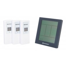 Метеостанция Bresser Temeo Hygro Quadro Prestige с тремя датчиками, серая модель 78586 от Bresser