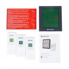 Метеостанция Bresser Temeo Hygro Quadro Prestige с тремя датчиками, серая модель 78586 от Bresser