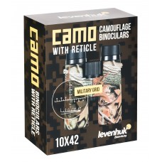 Бинокль Levenhuk Camo Pine 10x42 с сеткой представитель Levenhuk в России Бинокль Levenhuk Camo Pine 10x42 с сеткой модель 81926 от Levenhuk