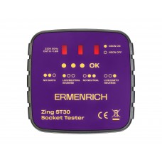 Тестер розеток Ermenrich Zing ST30 представитель Ermenrich в России Тестер розеток Ermenrich Zing ST30 модель 83818 от Ermenrich