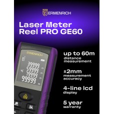 Лазерная рулетка Ermenrich Reel PRO GE60 модель 85319 от Ermenrich