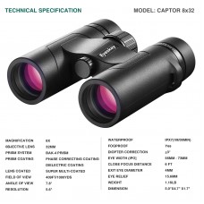 Бинокль Eyeskey Captor - 8x32 модель pt_EyeS-B111 от Eyeskey
