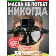 Маска Salvimar TRINITY с креплением для камеры, черн./черн. АНТИФОГ