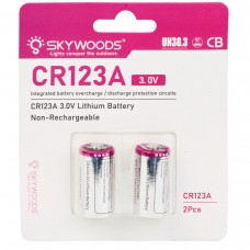 Батарейки  Skywoods CR123A, 1600mAh, комплект - 2 шт модель CR123A от Skywoods