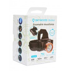 Налобный фонарь SKYWOODS CHIMERA, 600 люмен, до 100 часов на одной зарядке