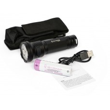 Ручной фонарь SKYWOODS MYSTIC, 3000 люмен, USB-Type C, холодный свет, IP67