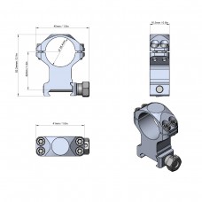 Кольца Vector Optics D26мм средние H32mm на винтах (XASR-2502P) модель 00016059 от Vector Optics