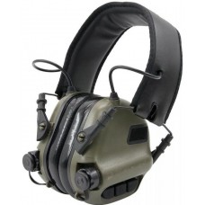 Тактические наушники EARMOR M31N MARK3-FG (FOLLIAGE GREEN)  (нейлоновое оголовье под шлем, шумодавление активный - 84ДБ/пассивный - 22ДБ)