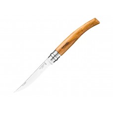 Нож складной Opinel Olive Effile 10 New, филейный,нержавеющая сталь, футляр модель 002606 от Opinel