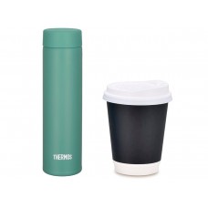 Термос для напитков (термокружка) THERMOS JOJ-181 G 0.18L, мини, нержавеющая сталь, винтовая крышка-пробка, травяной модель 560353 от Thermos