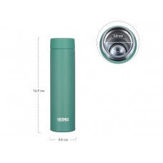 Термос для напитков (термокружка) THERMOS JOJ-181 G 0.18L, мини, нержавеющая сталь, винтовая крышка-пробка, травяной модель 560353 от Thermos