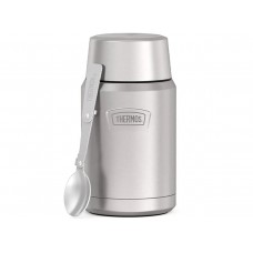 Термос для еды THERMOS ICON IS-301 MS 0,71L, складная ложка из нержавеющей стали, стальной
