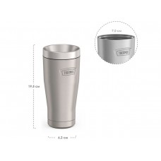 Термос для напитков (термокружка) THERMOS ICON IS-1012 MS 0.47L, нерж.сталь, крышка-пробка винтовая, цвет стальной модель 563262 от Thermos