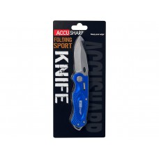 Нож складной AccuSharp Folding Sport Knife, нержавеющая сталь, синий