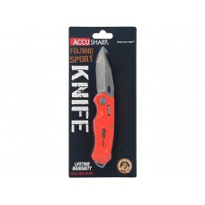 Нож складной AccuSharp Folding Sport Knife нержавеющая сталь оранжевый