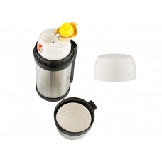Термос универсальный THERMOS FDH-1405 SBK 1.4L, поильник, дополнительная чашка, складная ручка, съёмный ремень, стальной модель 923639 от Thermos