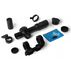 Прицел March-F 1-10x24 Shorty DR-1 FFP+SFP 30мм, с кронштейном модель D10SV24FDIML_P DR-1 от March