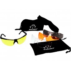 Очки стрелковые Walker`s Sport Glasses,защитные,чёрные,комплект с 4 линзами