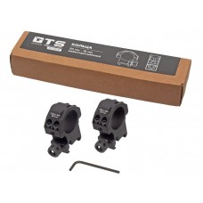 Кольца GTS Q.163 30мм на Picatinny, небыстросъёмные, высокие, H=18мм Кольца GTS Q.163 30мм на Picatinny, небыстросъёмные, высокие, H=18мм