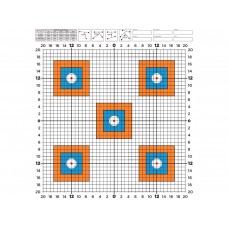 Мишень Выверка-5, 40х40см, 100 г/м, 100 штук модель QM-V5 от Бумажные мишени