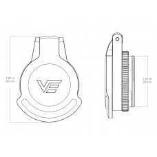 Крышка защитная Vector Optics Continental 28mm Metal Filp-upCap,на объектив модель SCFC-M28 от Vector Optics