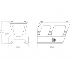Кронштейн Vector Optics TEK Lower 1/3 Co-Witness Cantilever Picatinny Riser модель SCRA-67 от Vector Optics