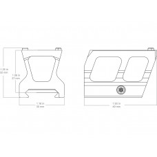 Кронштейн Vector Optics MOJ Lower 1/3 Co-Witness Cantilever Picatinny Riser модель SCRA-71 от Vector Optics
