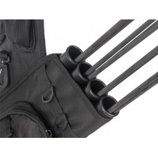 Колчан поясной Stinger, полиэстер, 4 пластиковые трубки, 6 карманов, чёрный модель SG-Q-48-4T-BLK от Stinger