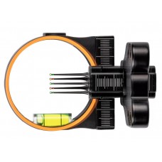 Прицел для блочного лука Stinger, 5 пинов, пузырьковый уровень, подсветка модель SG-SBB-49-5P-BLK от Stinger