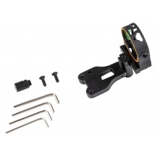 Прицел для блочного лука Stinger, 5 пинов, пузырьковый уровень, подсветка модель SG-SBB-49-5P-BLK от Stinger