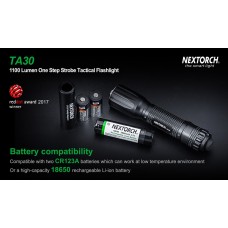 Фонарь Nextorch TA30 тактический, 1300 люмен, моментальный стробоскоп модель TA30 от NexTORCH
