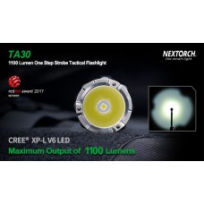 Фонарь Nextorch TA30 тактический, 1300 люмен, моментальный стробоскоп модель TA30 от NexTORCH