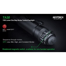 Фонарь Nextorch TA30 тактический, 1300 люмен, моментальный стробоскоп модель TA30 от NexTORCH