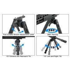 Сошки UTG Recon 360 TL, M-Lok, высота 20,3-30,5см модель TL-BPM03 от Leapers