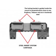 Кронштейн Contessa Ultra Tactical 34мм на Picatinny, h=23мм Кронштейн Contessa Ultra Tactical 34мм на Picatinny, h=23мм модель UTFX03 от Contessa Alessandro