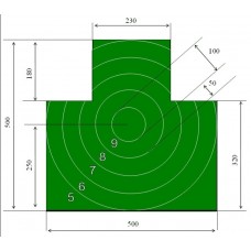 Мишень для пристрелки пистолетов №4 грудная