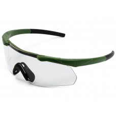 Очки стрелковые ShotTime Caracal, защитные, зелёные, линза прозрачная модель GST-035-AG-C от ShotTime