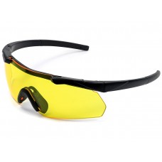 Очки стрелковые ShotTime Caracal, защитные, чёрные, линза жёлтая модель GST-035-BLK-Y от ShotTime