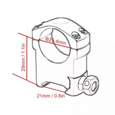 Кольца Vector Optic 25,4 мм, на Weaver, высокие (SCTM-56) модель st_9038 от Vector Optics
